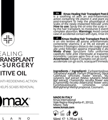Kmax hair transplant lenitive oil