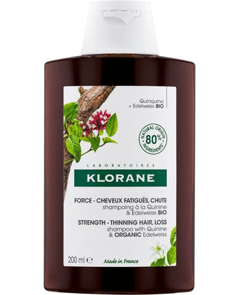 Klorane anti-haaruitval shampoo Kinine/Edelweiss (200 ml)