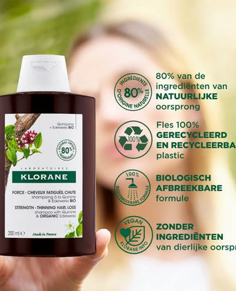 Klorane anti-haaruitval shampoo Kinine/Edelweiss (400 ml)