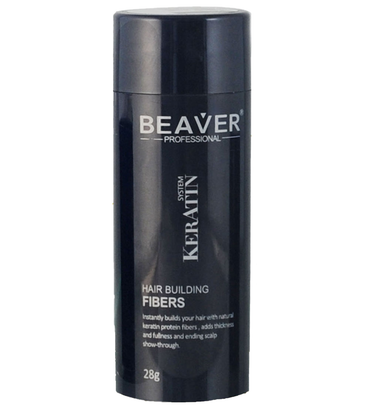 Beaver keratine haarvezels - Zwart (28 gr)