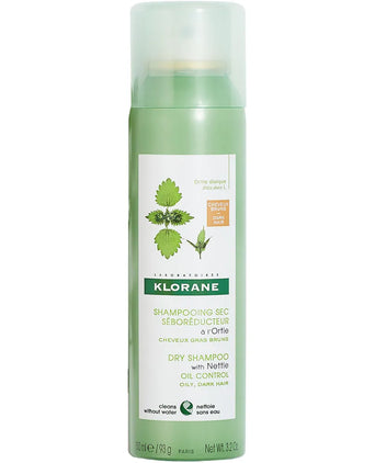 Klorane droogshampoo vet haar Brandnetel - donker haar (150 ml)