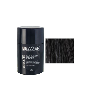 Beaver keratine haarvezels - Zwart (12 gr)